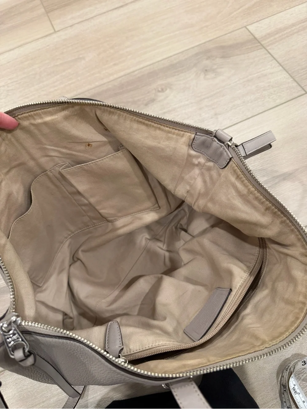 COACH Bleeker Cooper Pebbled Leather Satchel Tote